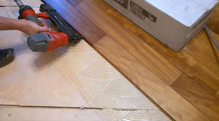 Oak hardwood flooring installation